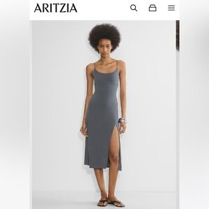 Aritzia blue midi dress